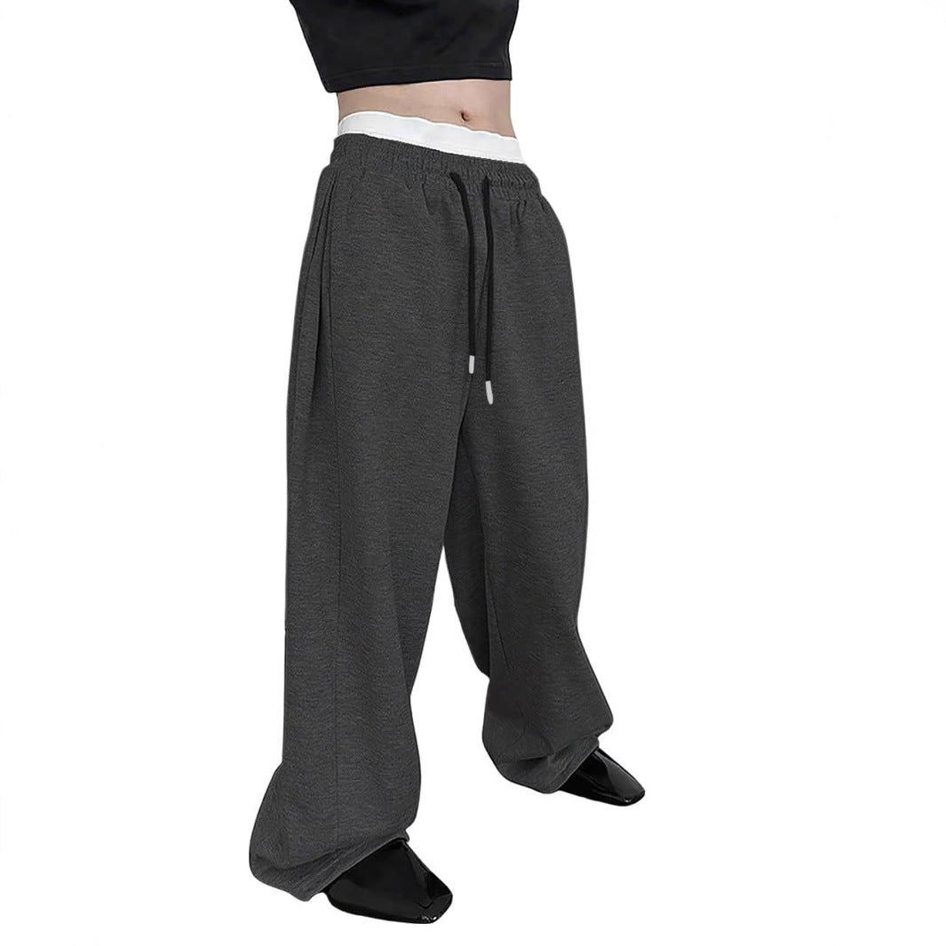 Unisex nan lässige Oversize Jogginghose mit elastischem Bund und Kordelzug Drune
