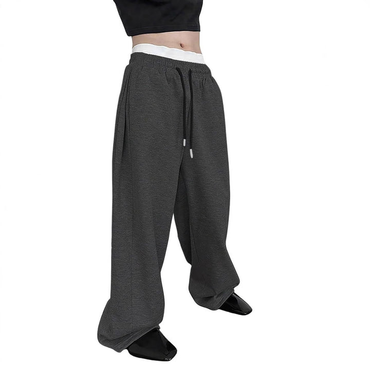 Unisex nan lässige Oversize Jogginghose mit elastischem Bund und Kordelzug Drune