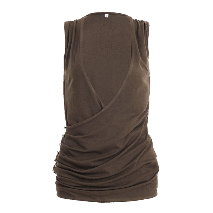 Damen Eleganter und figurbetonter Jumpsuit mit tiefem Ausschnitt Drune