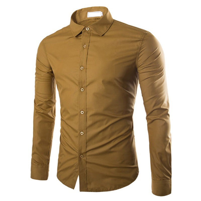 Herren Langarmhemd mit modernem Schnitt und strapazierfähiger Baumwolle Drune