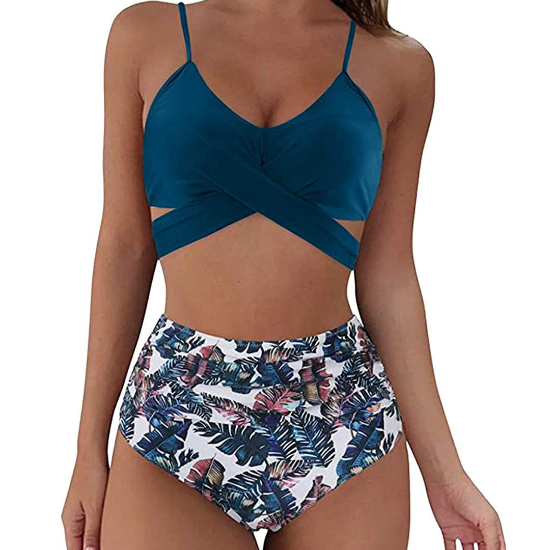 Damen Crop-Top Bikini-Set mit geflochtenem Design Drune