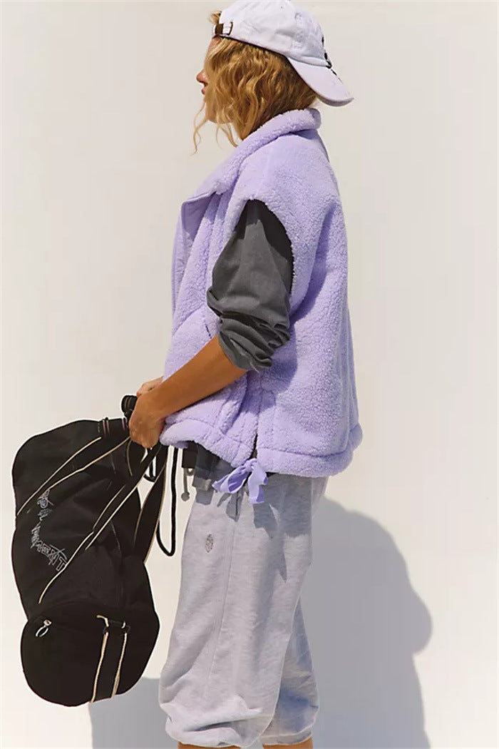 Damen Kapuzenjacke aus kuscheligen Fleece mit regulierbarem Saum Drune