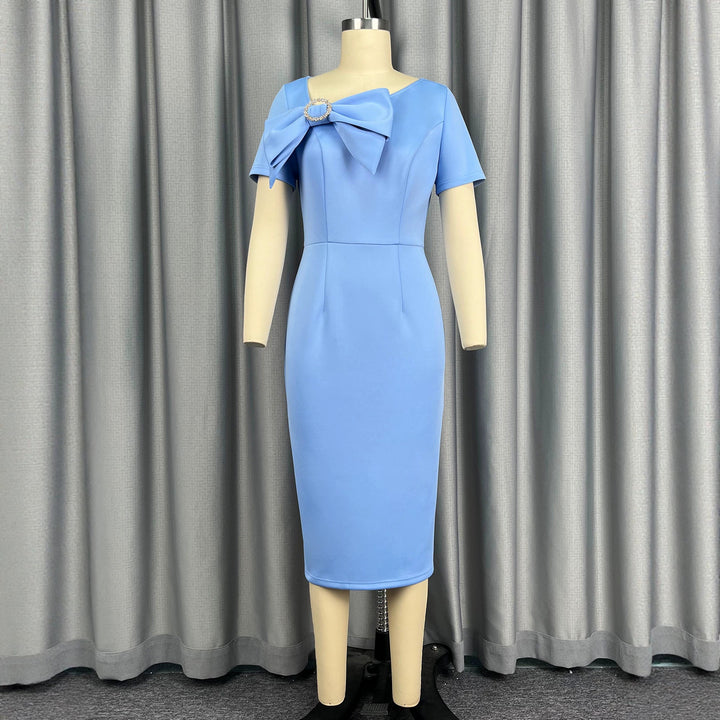 Damen Etuikleid mit eleganter Schleife Drune