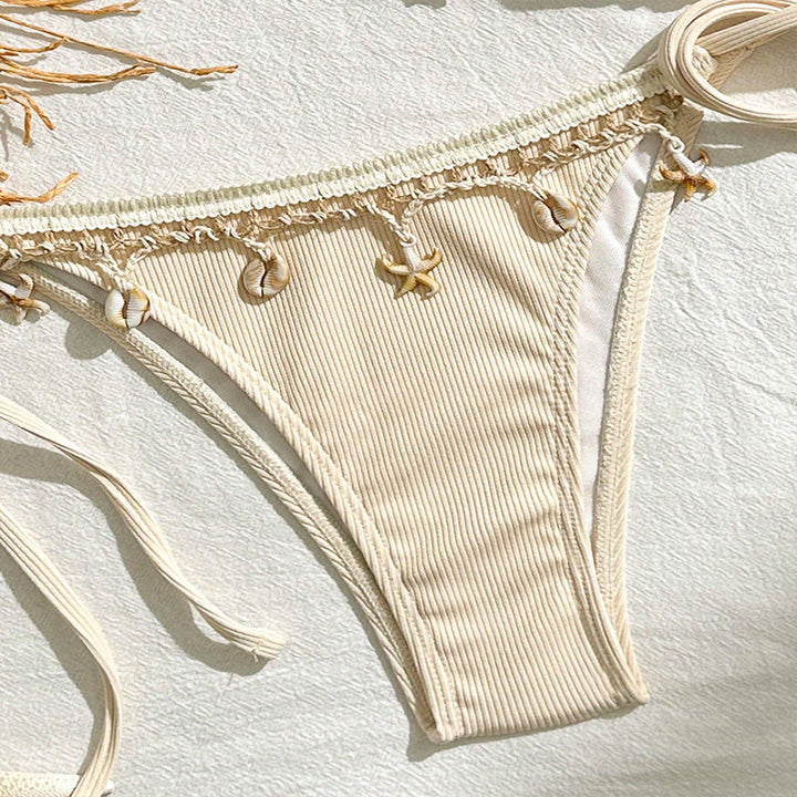 Damen Triangel-Bikini mit verspielten Details Drune