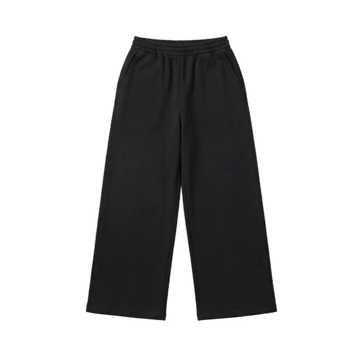 Damen nan Wide‑Leg Relaxhose mit hohem Komfortbund, seitlichen Eingrifftaschen und weichem Fleece-Innenfutter Drune
