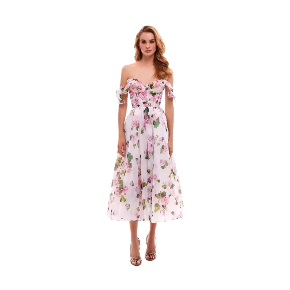 Damen Midi-Kleid mit floralem Design Drune