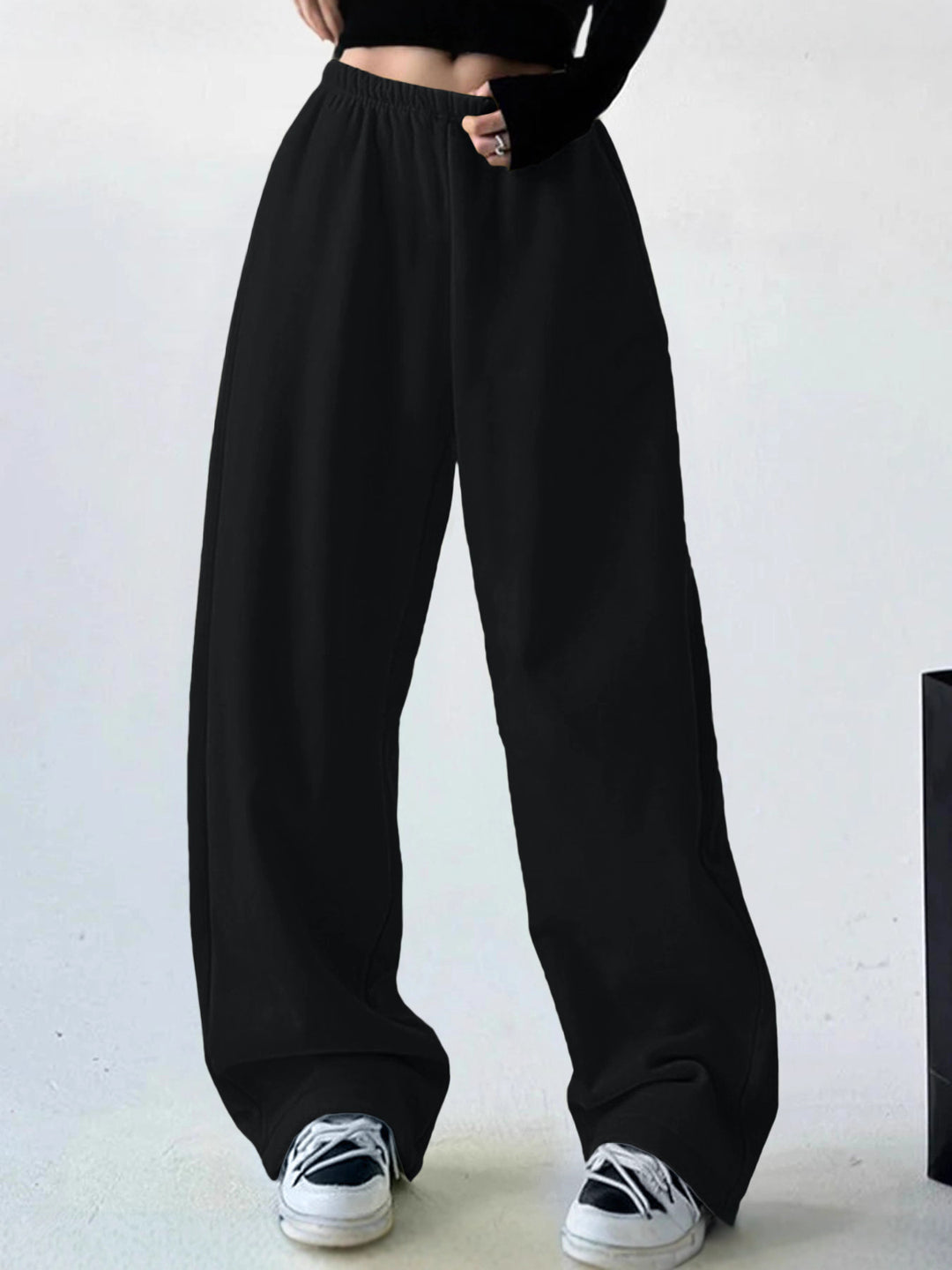 Damen Weite Freizeithose mit elastischem Bund und seitlichen Taschen Drune