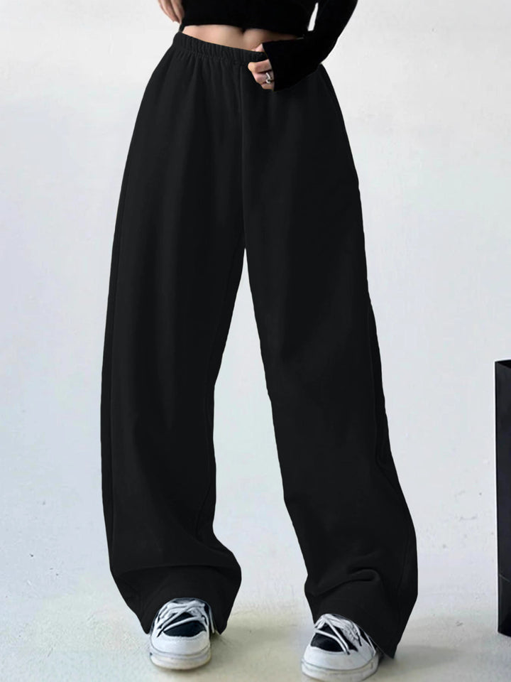 Damen Weite Freizeithose mit elastischem Bund und seitlichen Taschen Drune