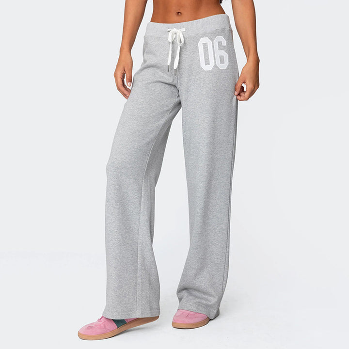 Damen lässige Sweatpants mit elastischem Bund und seitlichen Taschen Drune