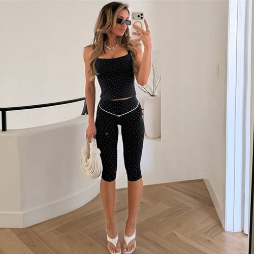 Damen Sportliches Oberteil und Leggings-Set Drune