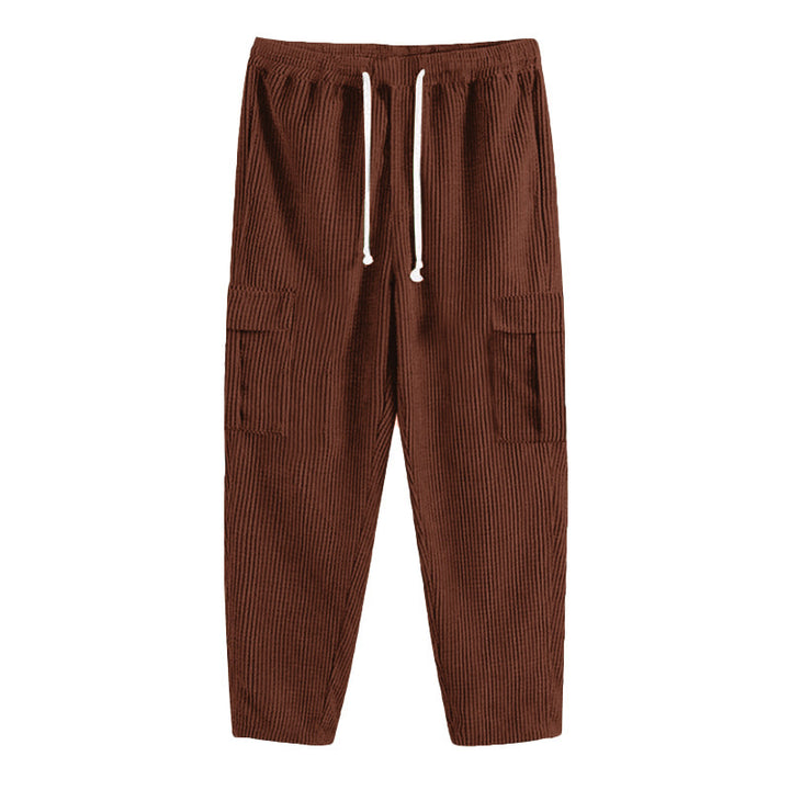 Herren Cargohose aus komfortablem Waffelmaterial mit verstellbarem Bund Drune