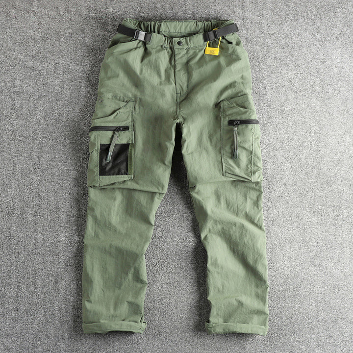 Herren Cargo-Hose mit multifunktionalen Taschen und verstellbarem Bund Drune