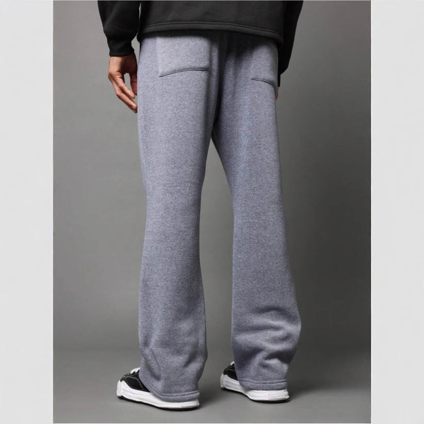 Herren nan locker geschnittene Jogginghose mit geradem Bein und elastischem Kordelbund Drune