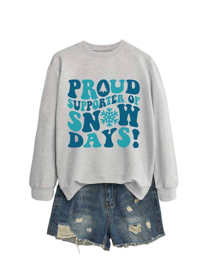 Damen Sweatshirt mit kreativem Aufdruck und lässigem Schnitt Drune