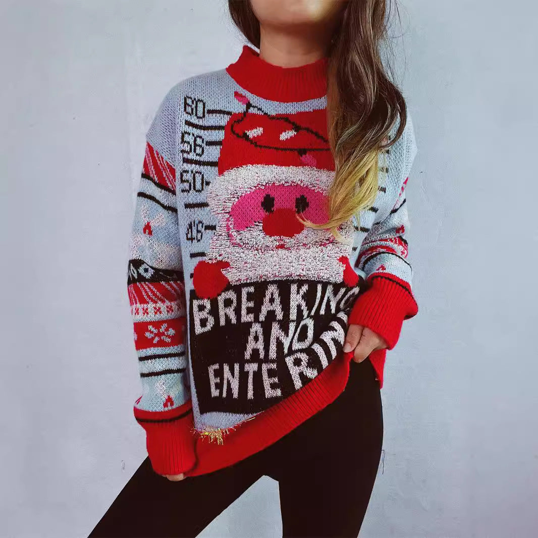 Damen Weihnachts-Pullover mit festlichem Motiv und hochwertigen Materialien Drune
