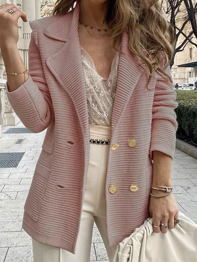 Damen Schnittiger Strickblazer Drune
