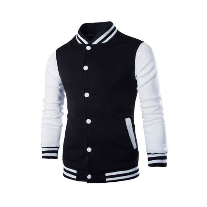 Herren Sportliche Collegejacke mit kontrastierenden Ärmeln und komfortablem Schnitt Drune