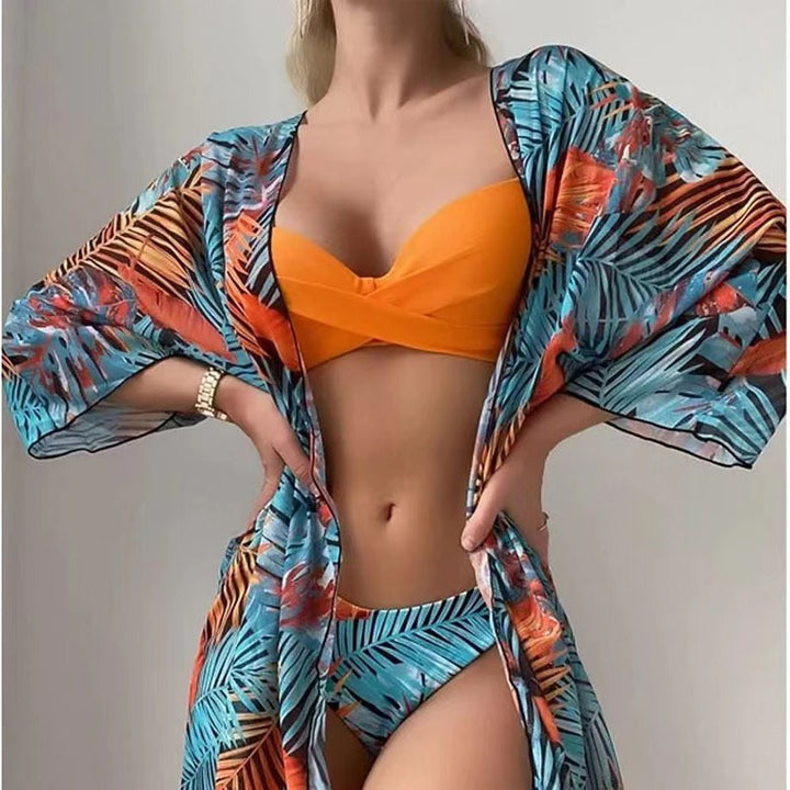 Damen Strandkimono mit floralem Design Drune