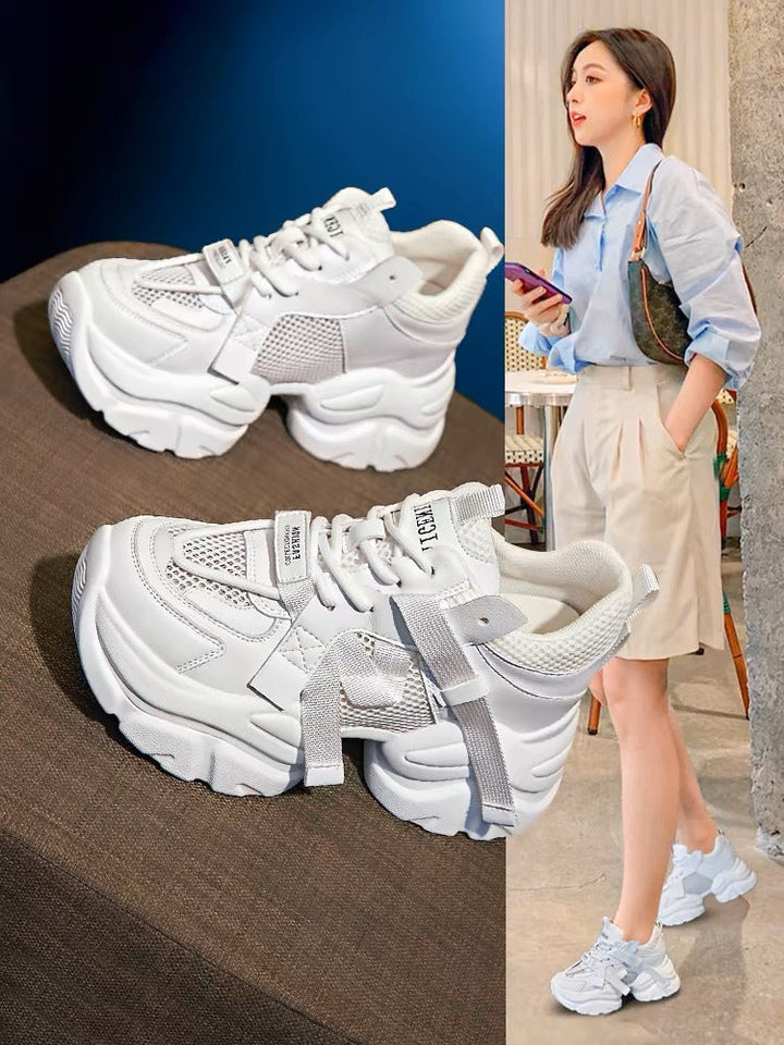 Damen Chunky Sneakers mit futuristischer Silhouette und atmungsaktivem Obermaterial Drune