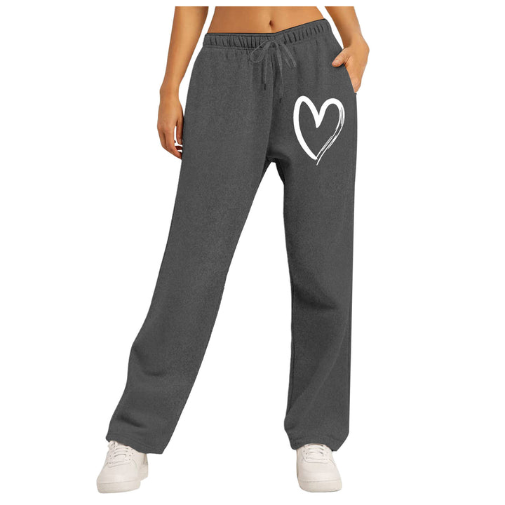 Damen Freizeithose mit einzigartigem Herzmotiv und elastischem Bund Drune