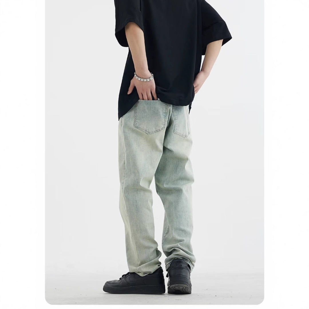 Herren lockere Denim-Jeans mit niedriger Bundhöhe Drune