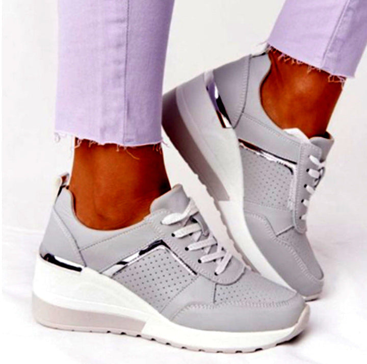 Damen modische Plateau-Sneaker mit atmungsaktiver Mesh-Oberfläche und komfortablem Fußbett Drune