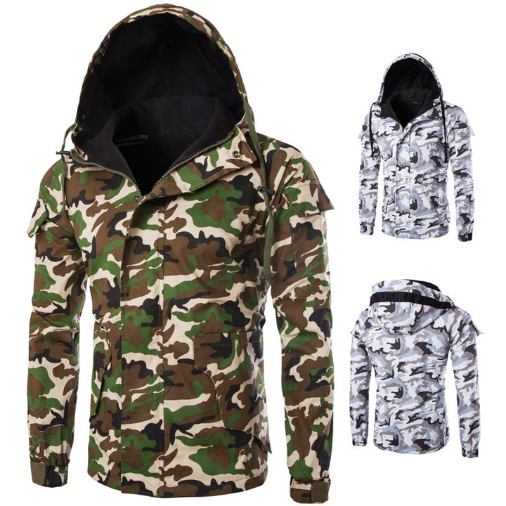 Herren nan gefütterte Parka-Jacke mit Kapuze isolierter Steppfüllung und multifunktionalen Taschen Drune