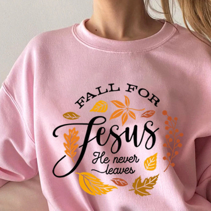 Damen Sweatshirt mit inspirierendem botanischem Herbstmotiv und angenehm weichem Innenfutter Drune