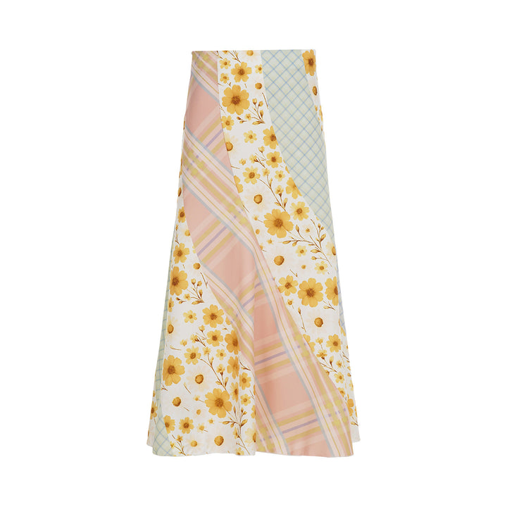 Damen Maxirock mit floralem Design und verspielten Farben Drune