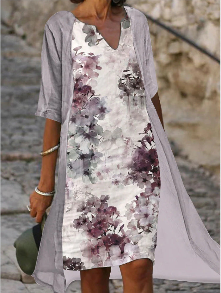 Damen Sommerkleid mit floralem Design und luftiger Schnittführung Drune
