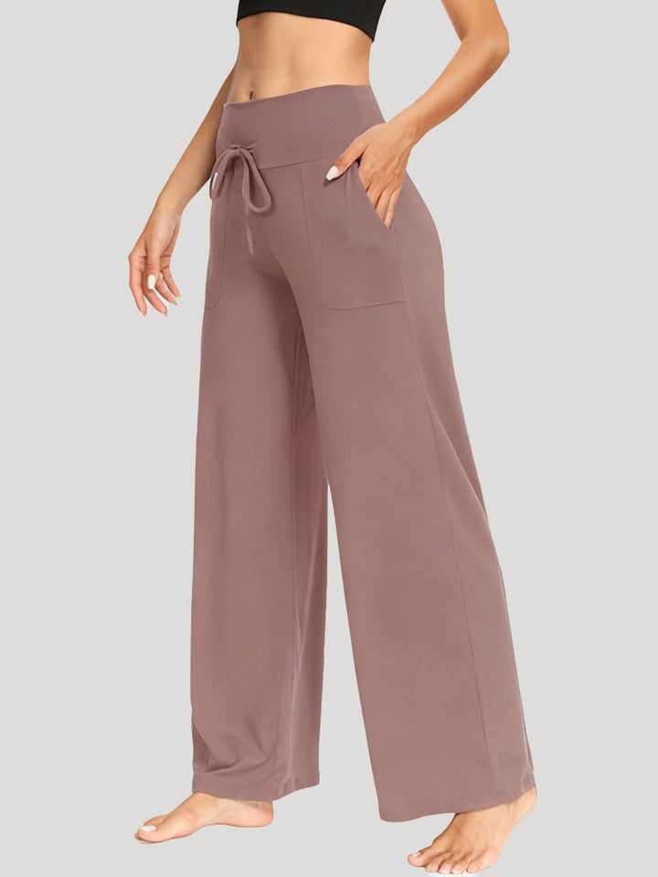 Damen Bequeme Freizeithose mit weitem Schnitt und Kordelzug Drune