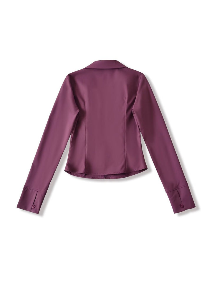 Damen figurbetonte Blazerjacke mit Spitzenbesatz Drune