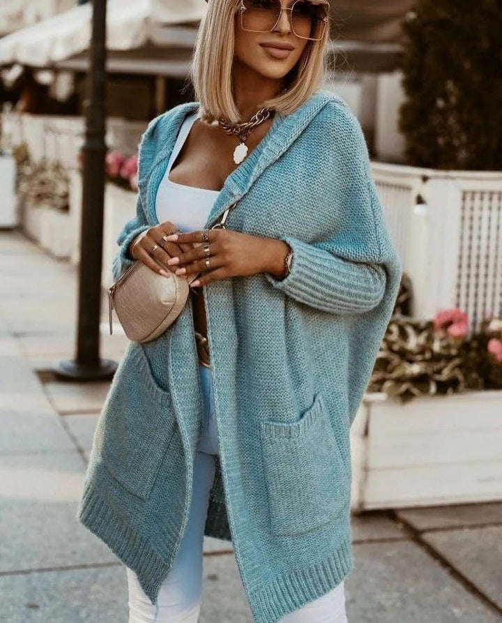 Damen Strickjacke mit Kapuze Drune
