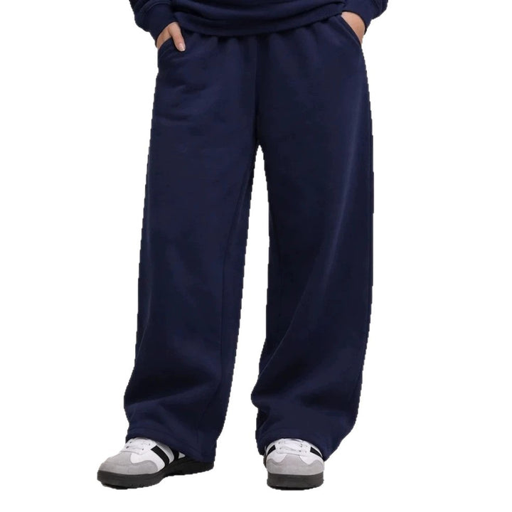 Unisex nan gefütterte Sweatpants mit elastischem Komfortbund, geradem Bein und seitlichen Eingrifftaschen Drune