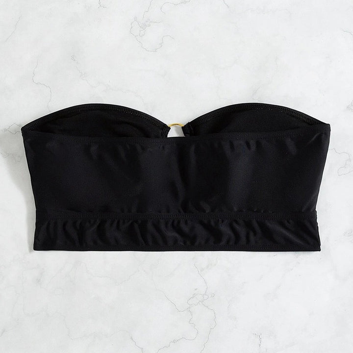 Damen Bandeau-Bikinioberteil mit dekorativen Ringakzenten Drune