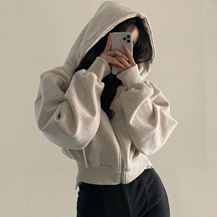Damen lockerer Kapuzenpullover mit ergonomischem Schnitt Drune