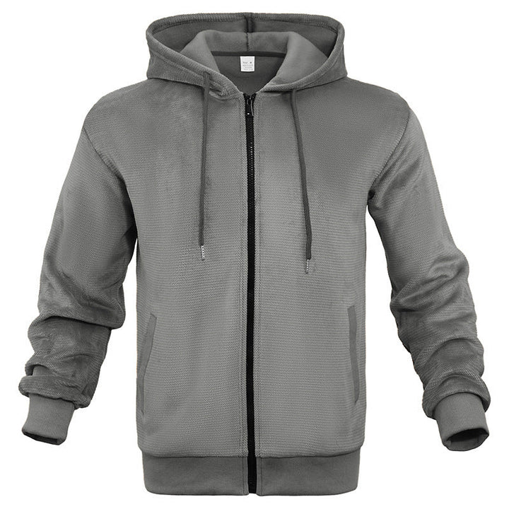 Herren sportlicher Zip-Hoodie aus atmungsaktivem Material mit Taschen Drune