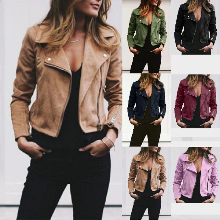 Damen Bikerjacke mit modernem Schnitt und glattem Obermaterial Drune