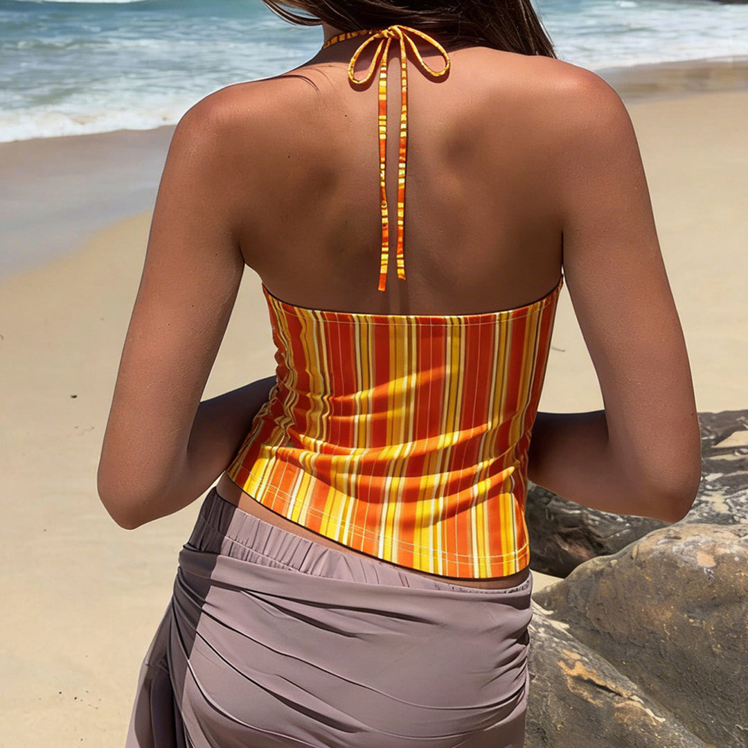 Damen Häkel-Details Strandtop Drune