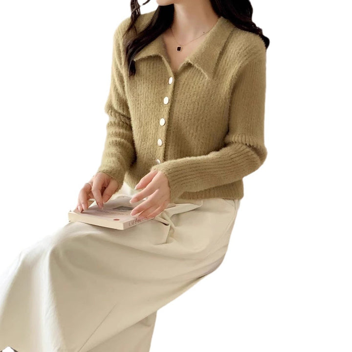 Damen Strickjacke mit Knopf-Design und weichem Material Drune