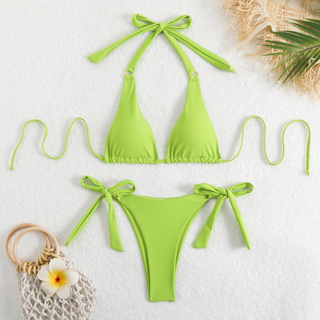 Damen Triangel-Bikini mit verstellbaren Bindebändern Drune