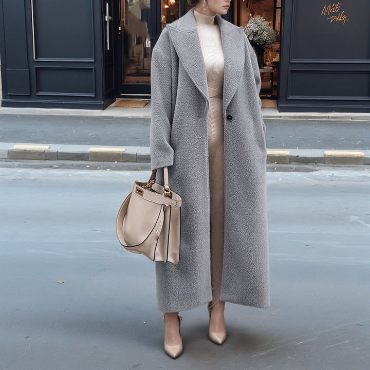 Damen Oversized Plüschmantel Drune