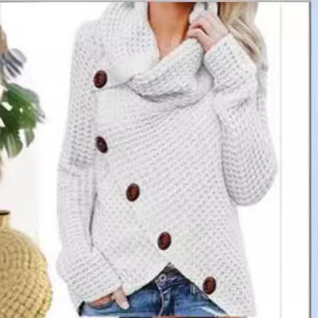 Damen Strickjacke mit asymmetrischem Schnitt und Kragen Drune