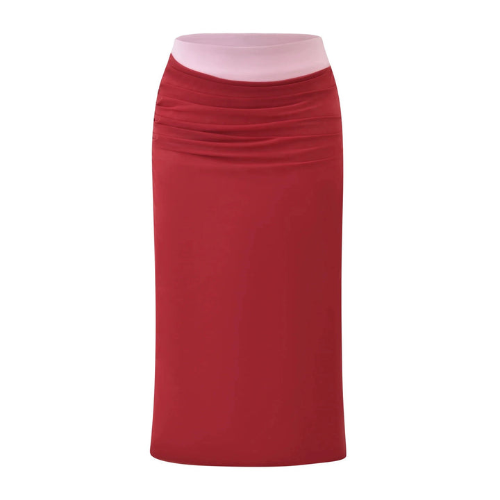 Damen Sexy Crop-Top und Midirock Set Drune