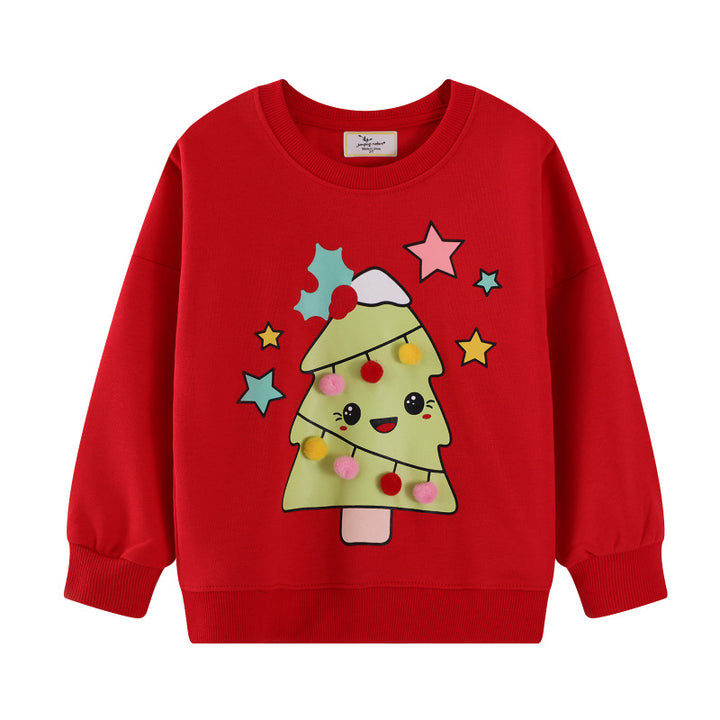 Mädchen Sweater mit festlichem Weihnachtsbaum-Motiv Drune