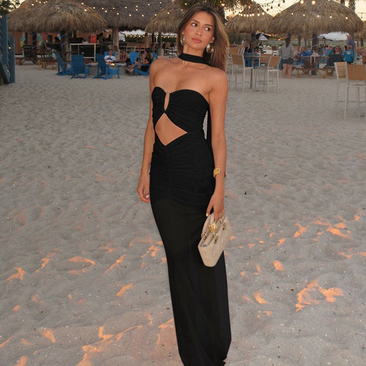 Damen schickes Abendkleid mit Cut-Out-Details Drune