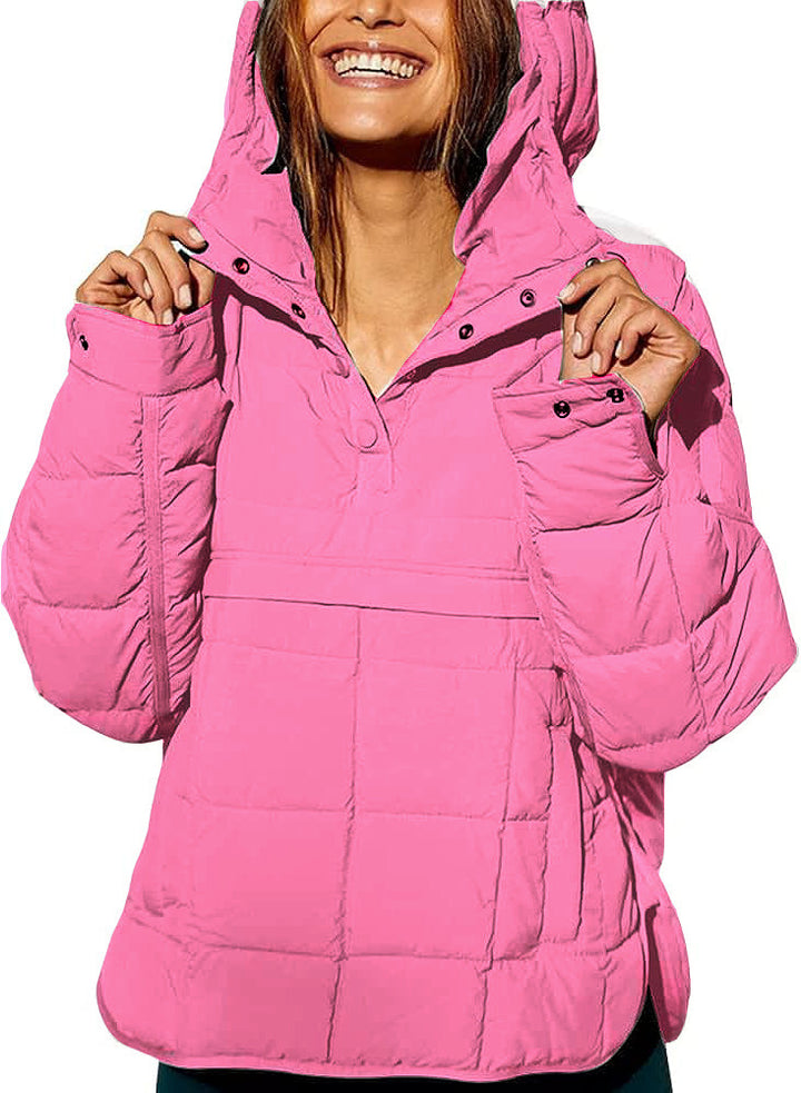 Damen Übergröße Steppjacke mit Kapuze Drune