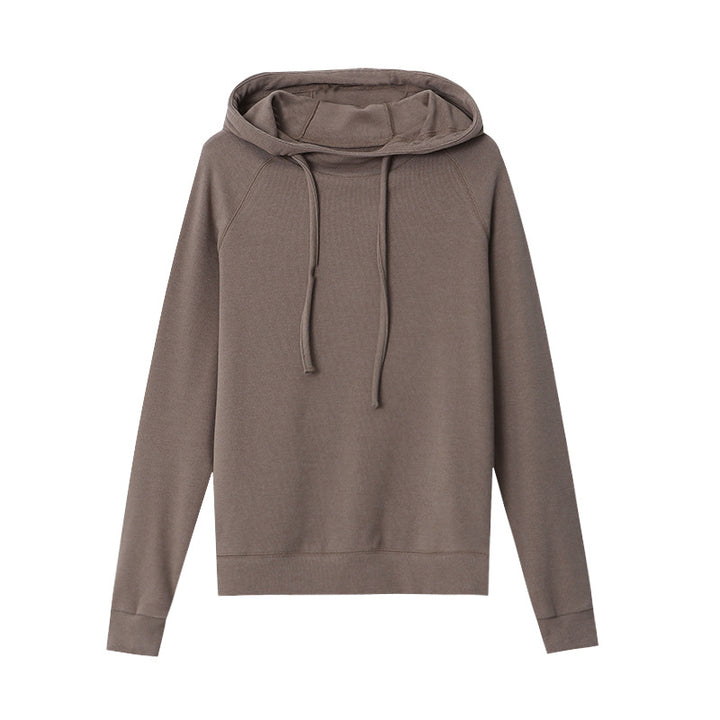 Damen lässiger Kapuzenpullover mit eleganter Passform und praktischen Details Drune