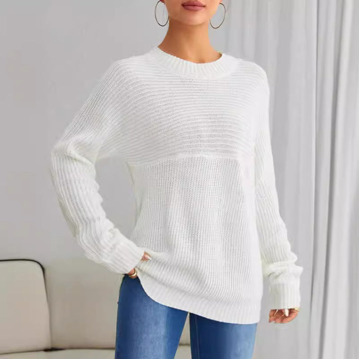 Damen Strickpullover mit lässigem Schnitt und feiner Struktur Drune