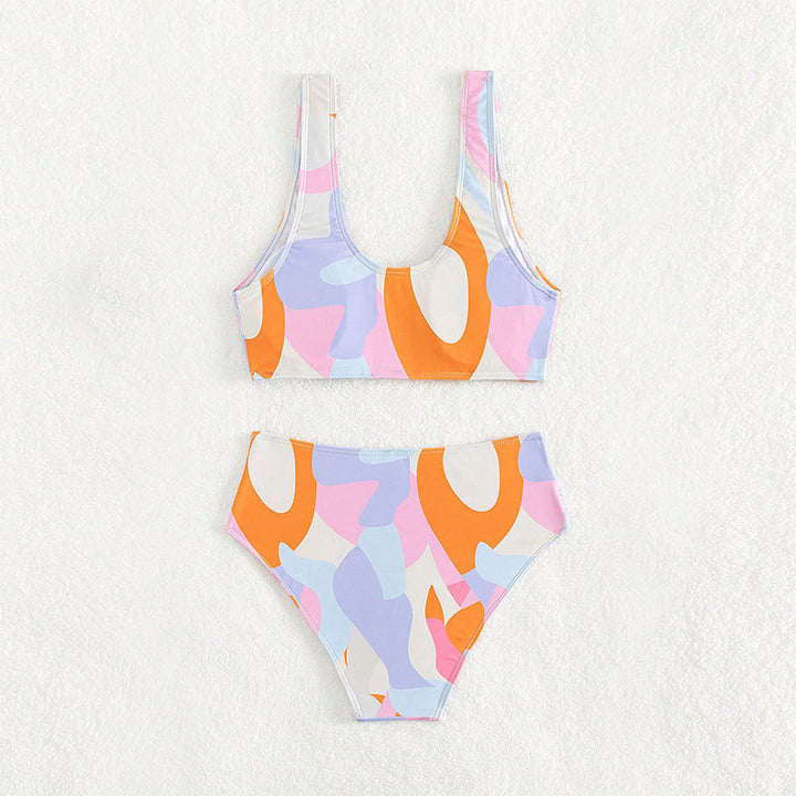 Damen Bikini-Set mit verspieltem Schnitt und hohem Taillendesign Drune